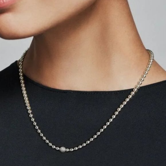 Pandora Beads & Pavé Necklace - Picture 3 of 5